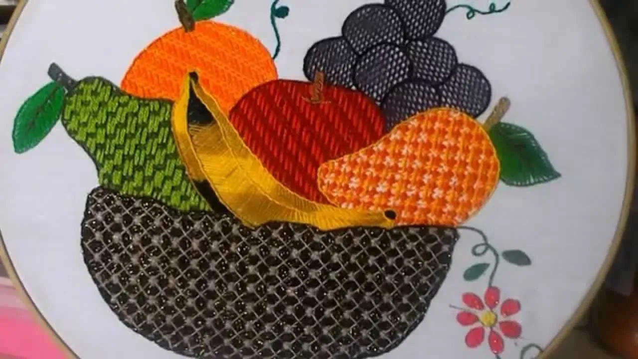 puntada fantasia canasta de frutas - YouTube