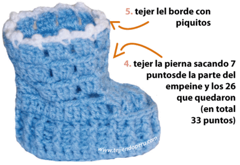 Botas para bebé a crochet tejiendo Perú - Imagui