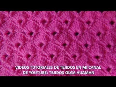 punto abanico tejido a crochet - YouTube