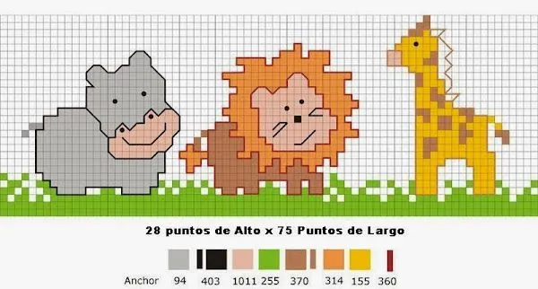 punto de cruz de animalitos | Aprender manualidades es facilisimo.com