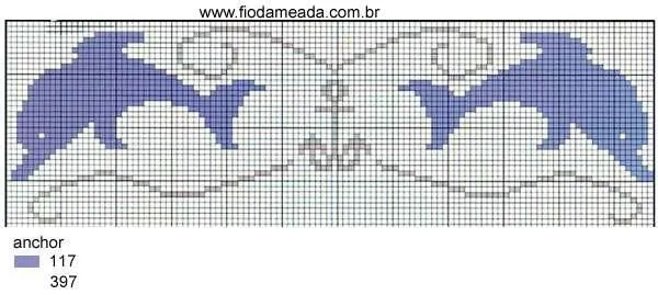 Delfines en punto de cruz gratis - Imagui