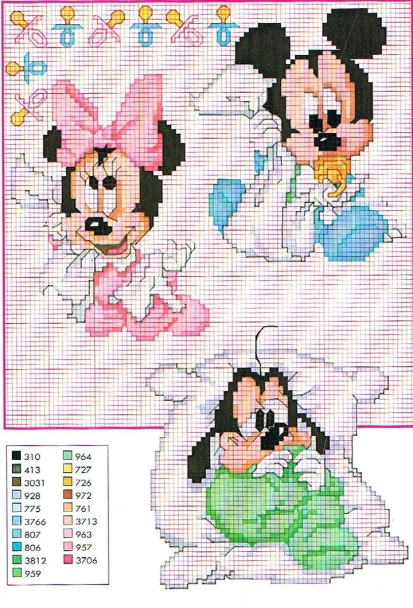 Punto de cruz disney | Manualidades