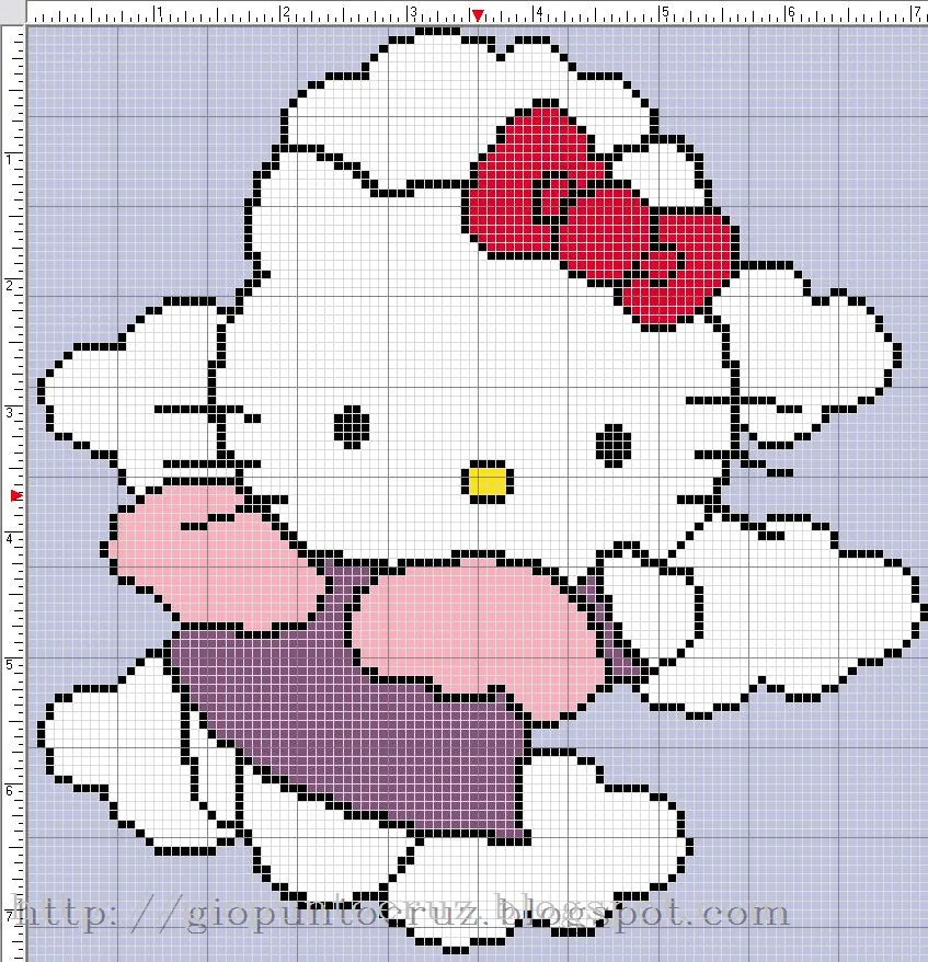 Punto de cruz esquemas de Hello Kitty | En Punto de cruz