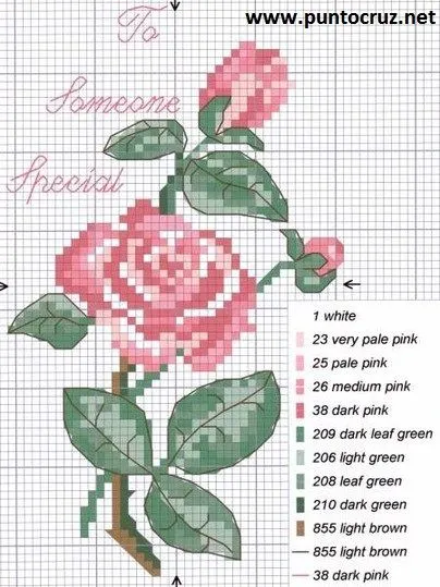 Diseños variados de flores para punto de cruz | Punto de cruz ...