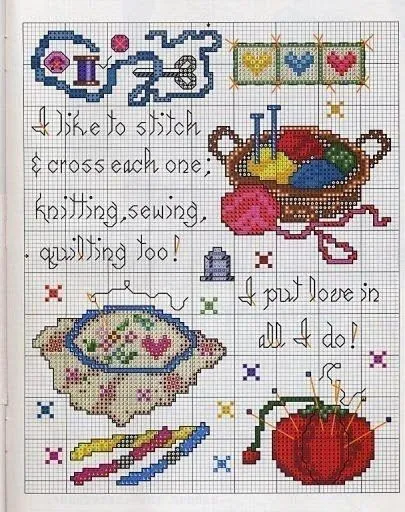 Punto de Cruz GRATIS: Costureros y minis de costura: IDEAS