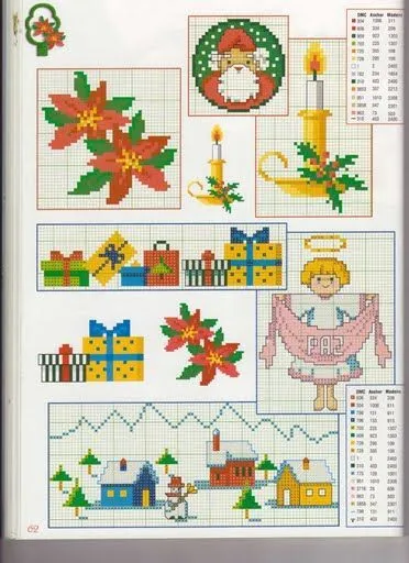 Punto de Cruz GRATIS: Mini graficos para Navidad