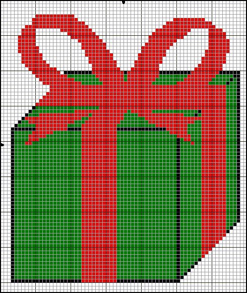 Punto de Cruz GRATIS: Mini graficos de Navidad muy sencillos