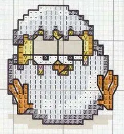 Punto de Cruz GRATIS: Pollitos Graciosos