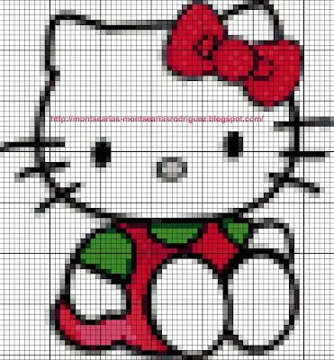 Punto de cruz Hello Kitty patrones gratis - Imagui