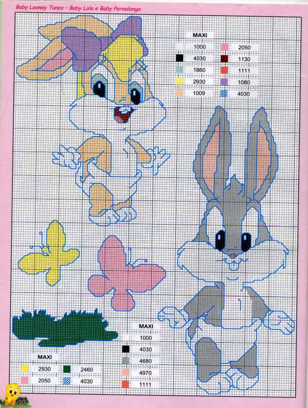 Punto de cruz lola bunny - Imagui