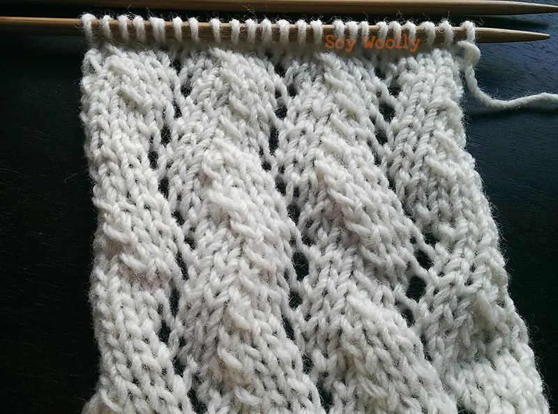 Punto de Encaje en Zig Zag: un calado casi trenza! Soy Woolly ...