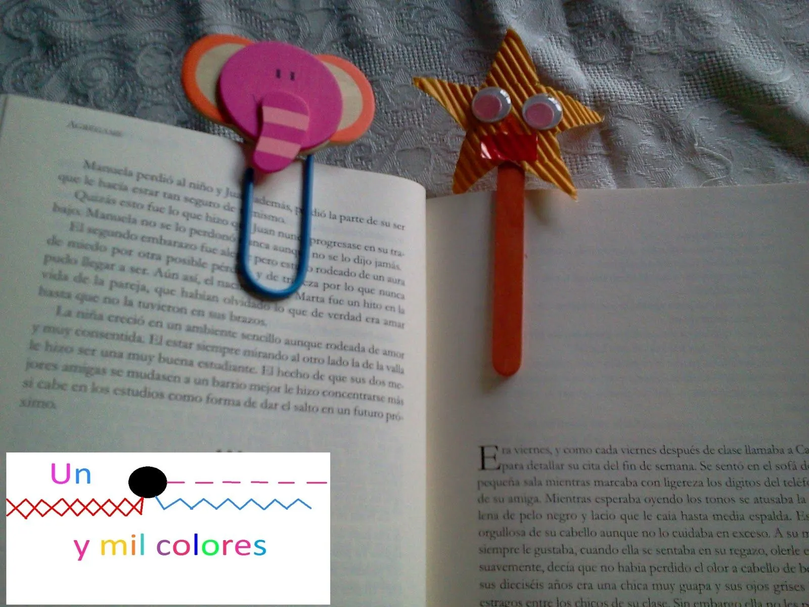 un punto, mil colores: SEPARADORES HOJA DE LIBROS