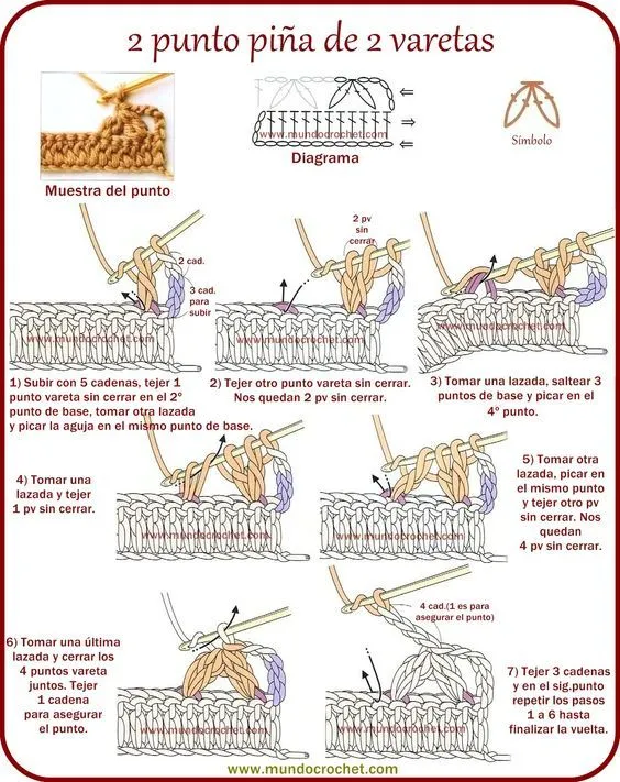 punto pina crochet-otakulandia.es (3) | Otakulandia.es