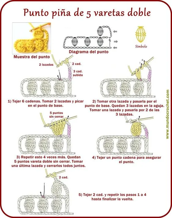 punto pina crochet-otakulandia.es (5) | Otakulandia.es