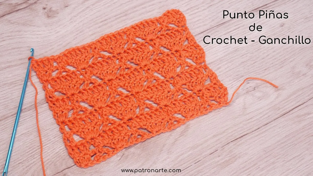 Punto Piñas de Crochet - Ganchillo - Patronarte