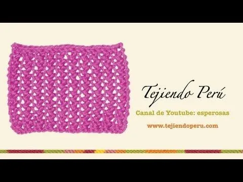 Puntos calados en dos agujas utilisima - Imagui