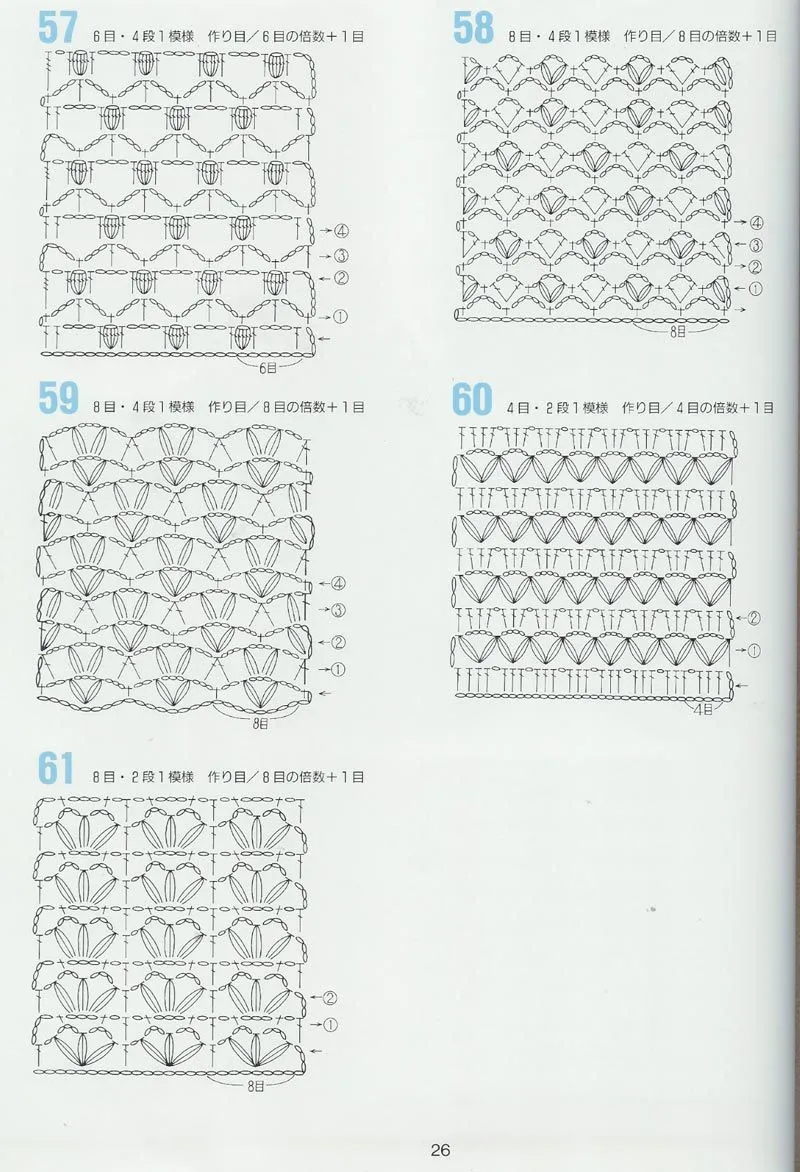 Puntos a crochet con patrones - Imagui