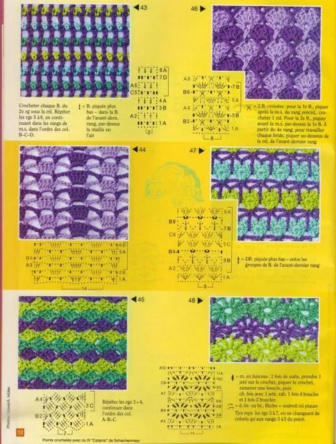 SOLO PUNTOS: Dos colores Crochet Tricot