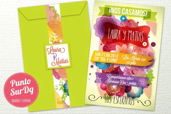 PuntoSur | Gráfica para Eventos: Invitaciones Casamiento ...