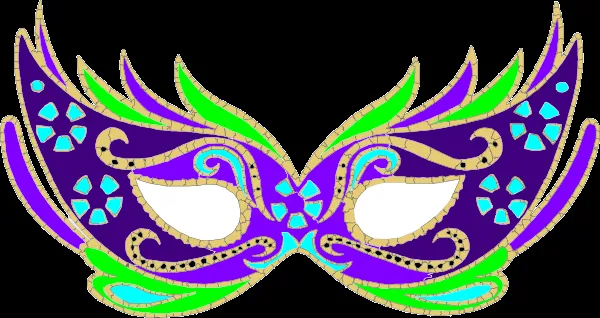 Purple Blue Green Masquerade Mask - Fnc Clip Art at Clker.com ...