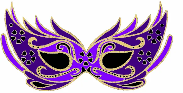 Purple Masquerade Mask Clip Art at Clker.com - vector clip art ...