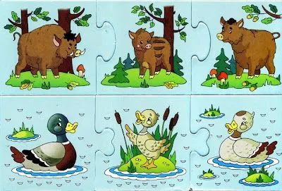 PUZZLE DE ANIMALES SALVAJES PARA NIÑOS : INFANTIL Y PARA NIÑOS.