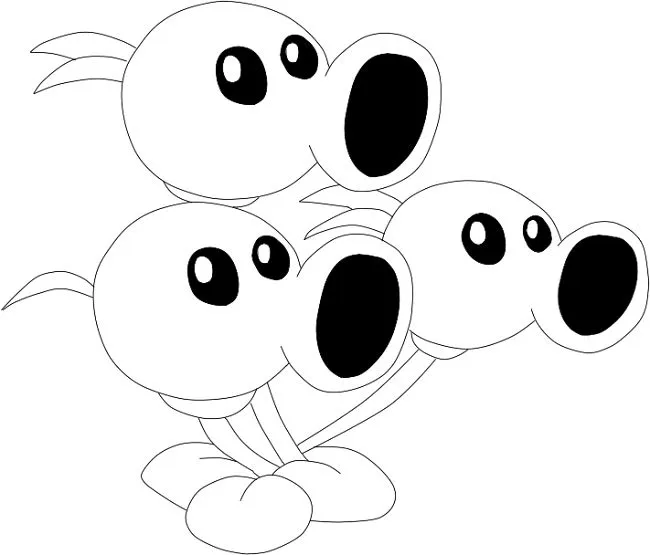 pvz peashooter free coloring pages | coloring Pages | Pinterest