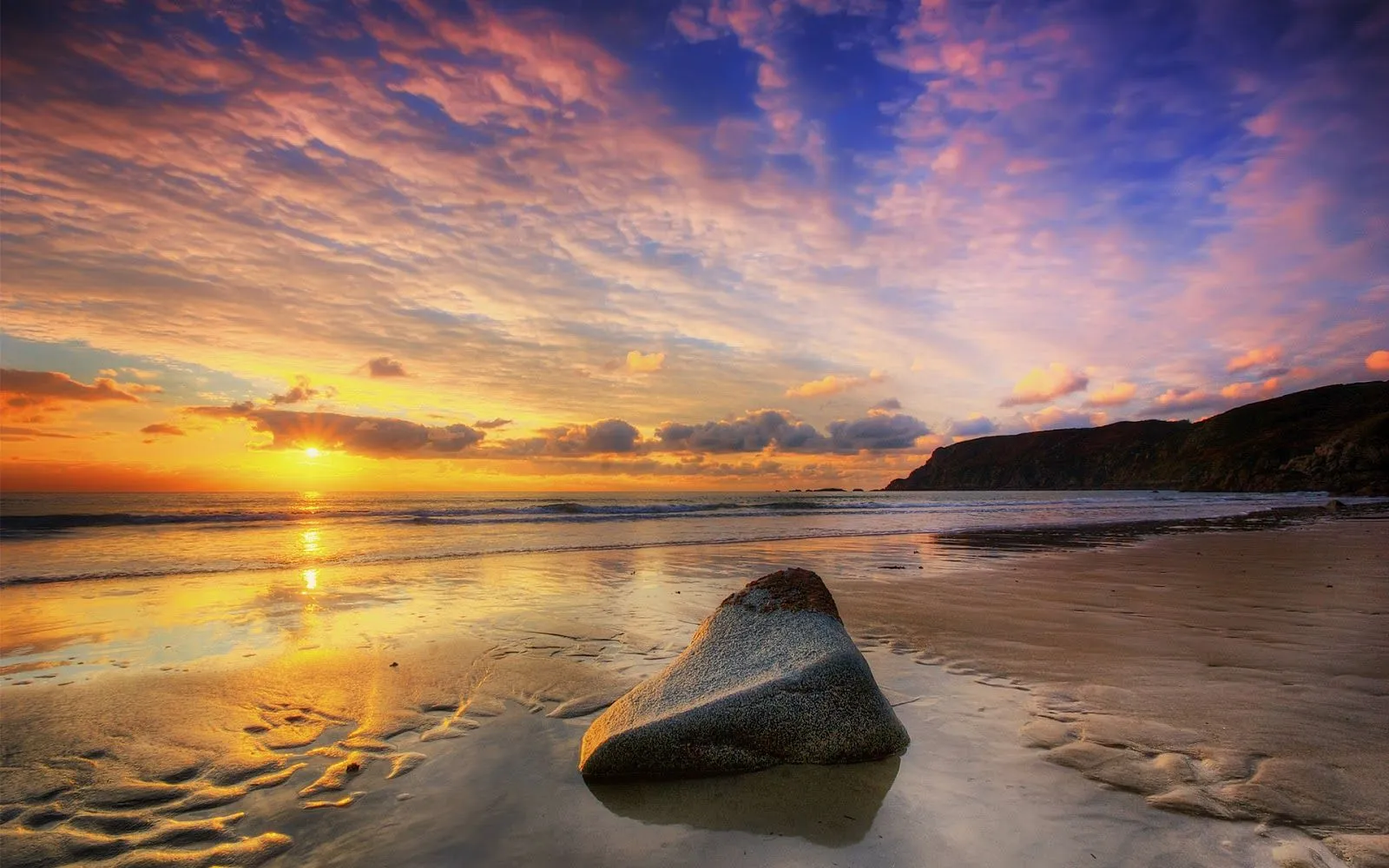 Vista de una Atardecer desde la Orilla de la Playa | Fotos e ...