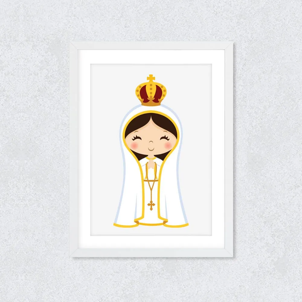 Quadro Decorativo Nossa Senhora de Fátima | Bem Colar