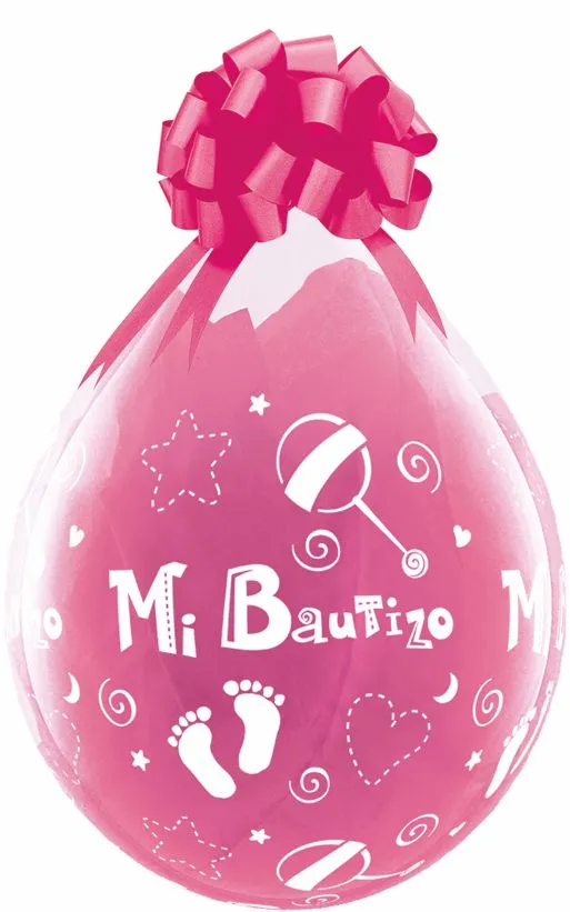 Qualatex 18 inch Clear Stuffing Balloon Mi bautizo Alrededor