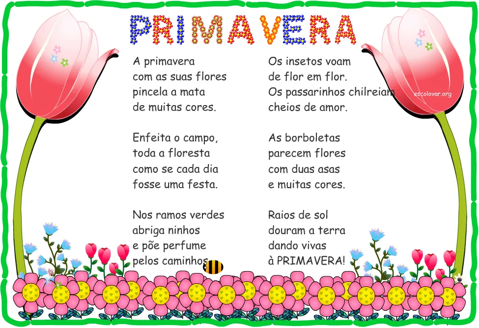 Quality - Centro de Idiomas: INÍCIO DA PRIMAVERA