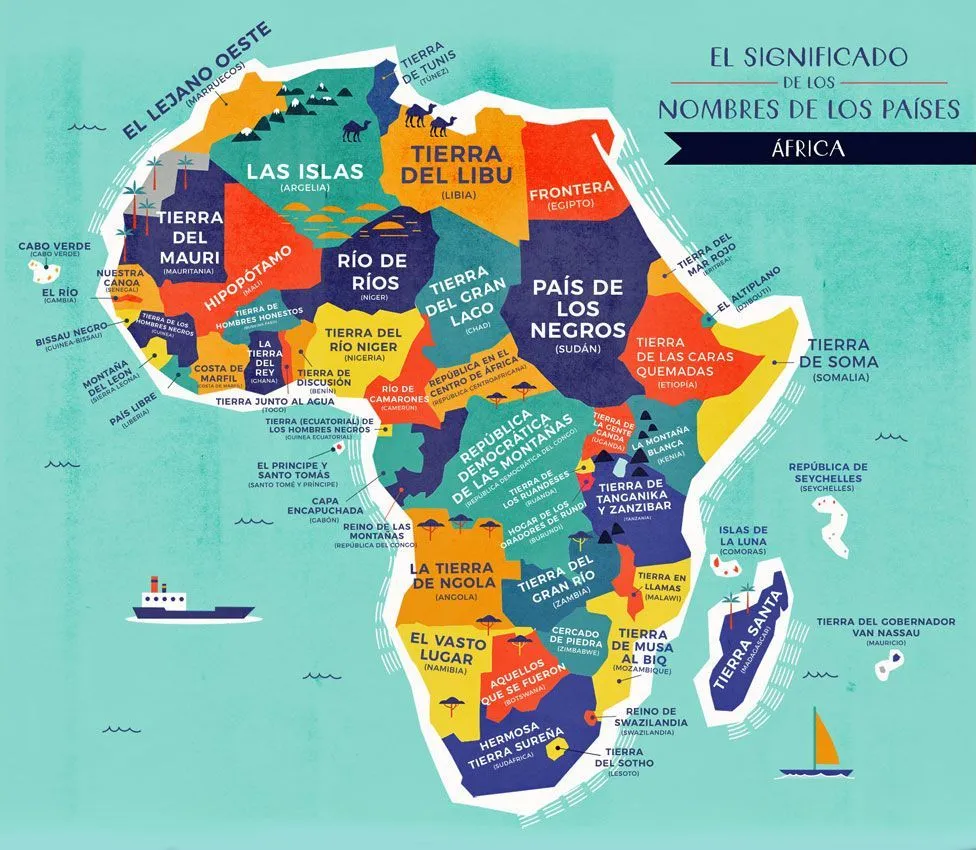 Dónde queda Allá y la Tierra de la gente alta?: el significado de los  nombres de los países