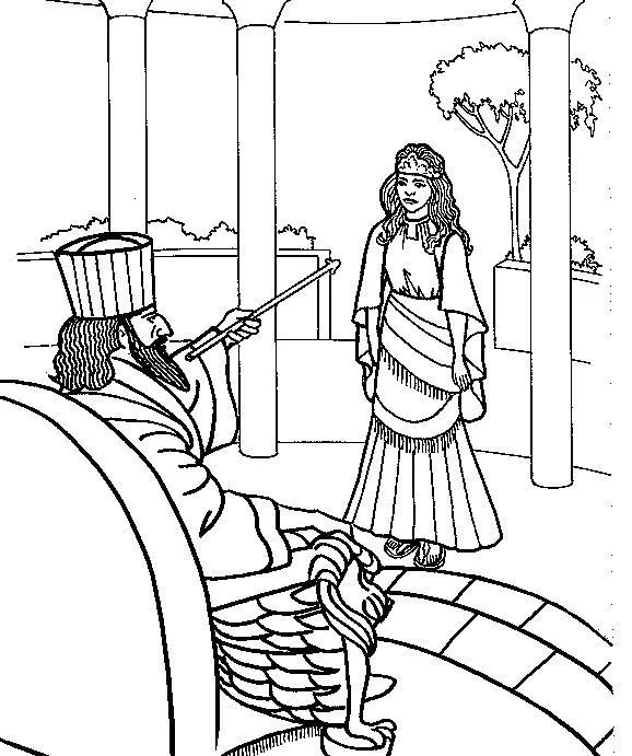 Queen Esther Coloring Page | Bible | Pinterest