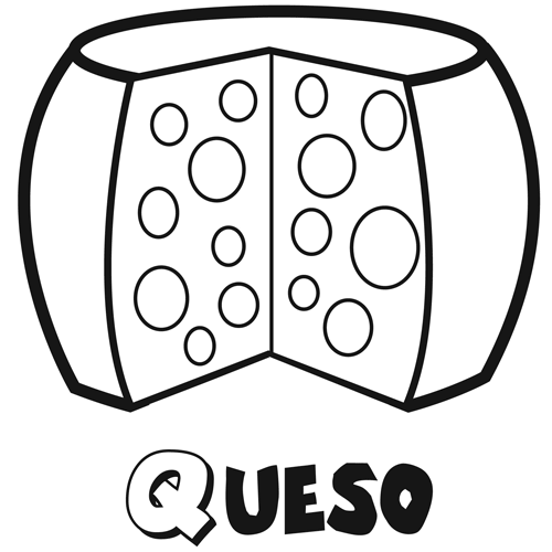 Dibujo para colorear de queso - Imagui