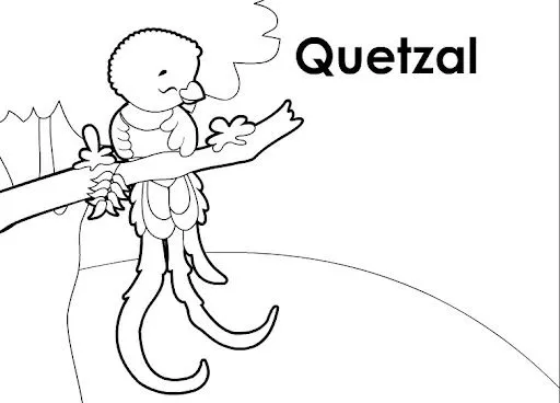 Quetzal animado para colorear - Imagui