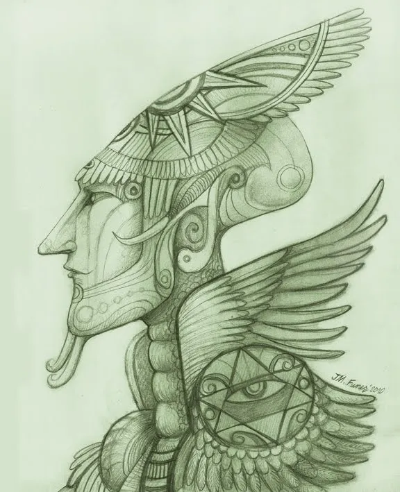 Quetzalcoatl Dibujo A Lapiz