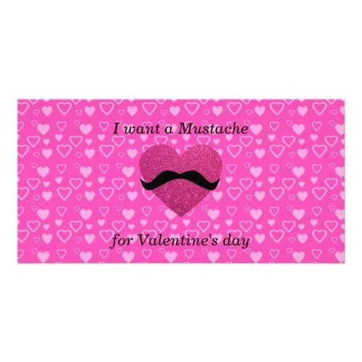 Quiero un bigote para el el día de San Valentín Tarjeta Personal ...