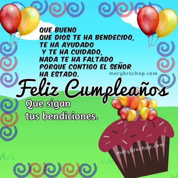 Quiero felicitarte en tu Cumpleaños. Tarjeta de Cumple Cristiano ...