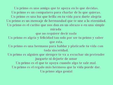 Te Quiero Primo - YouTube