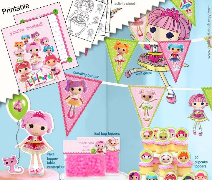 Quirky Artist Loft: Printable Lalaloopsy Birthday Kit
