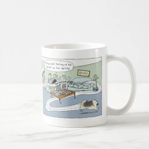 De la "dibujo animado agilidad de la sala de estar taza | Zazzle