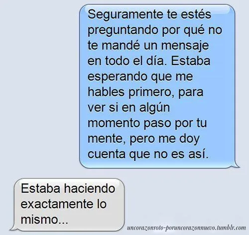 Un "yo también", no es un "te quiero".