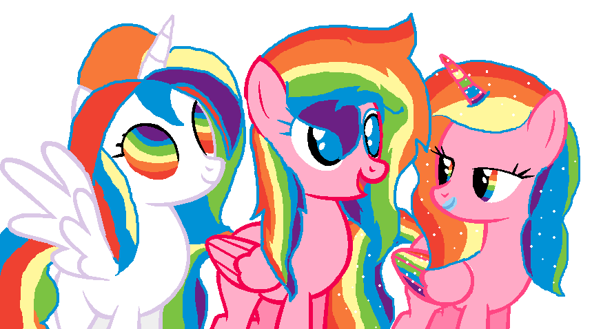 Rainbow Mary Sue Ponies. by MargaretLovez on DeviantArt