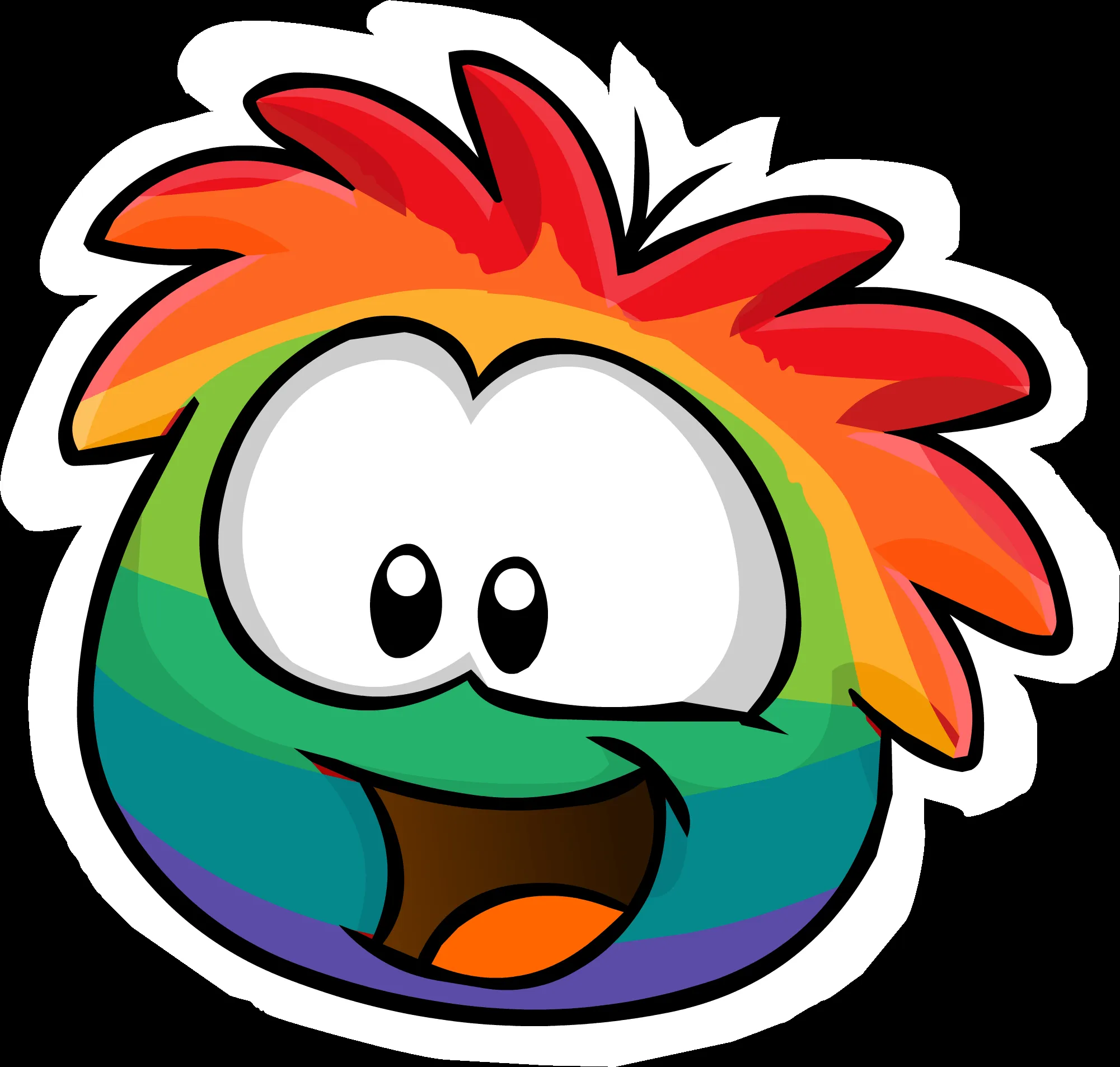 Rainbow Puffle Pin - Club Penguin Wiki - The free, editable ...