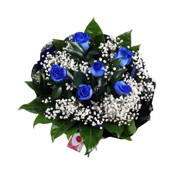 Ramo de 6 Rosas Azules para mandar a domicilio