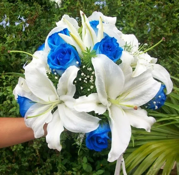 Ramos de novias rosas azules - Imagui