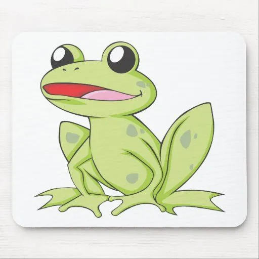 Rana de Bull verde del dibujo animado Tapetes De Ratón | Zazzle