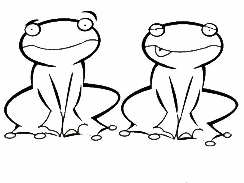 Ranas: Dibujos para colorear