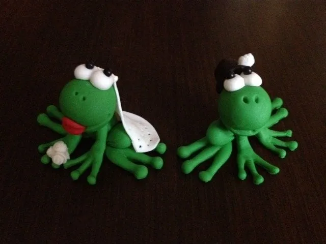 Ranas Enamoradas cake or cake toppers por Toppers4you en Etsy