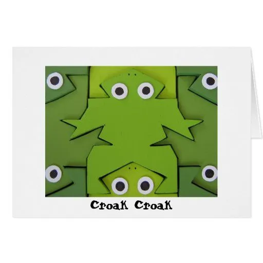 Ranas, tarjeta de cumpleaños del croar del croar de Zazzle.